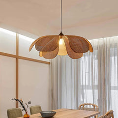 Rattan Pendant Light Fixture, Boho Style Woven Pendant Lamp, Vintage Hanging Light