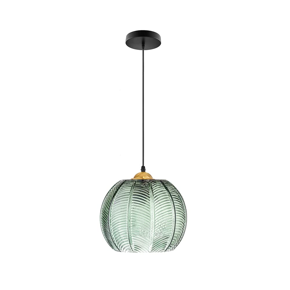 Aeyee Glass Pendant Light, Modern Green Hanging Light Fixtures, Kitchen Pendant Lighting