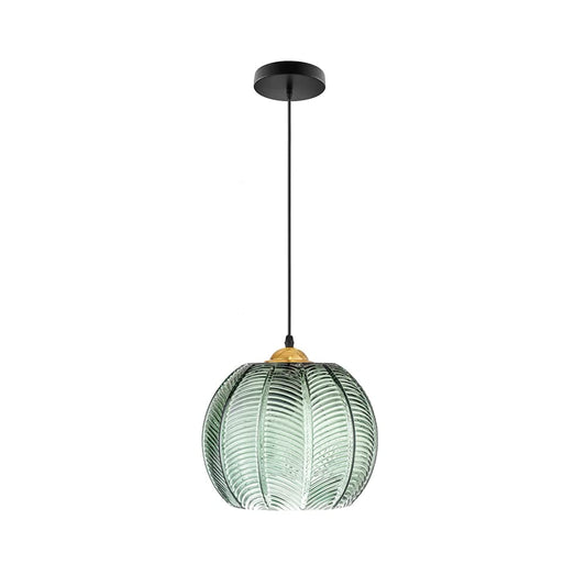 Aeyee Glass Pendant Light, Modern Green Hanging Light Fixtures, Kitchen Pendant Lighting