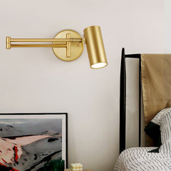 Aeyee Swing Arm Wall Sconce, Adjustable Wall Lights, Industrial Bedroom Wall Lights Fixtures, 1 Light Bedside Reading Lamp