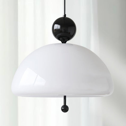 Aeyee Glass Pendant Light Fixture, Cute Dome Hanging Light, Modern Ceiling Pendant Light for Bedroom Kitchen