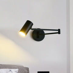 Aeyee Swing Arm Wall Sconce, Adjustable Wall Lights, Industrial Bedroom Wall Lights Fixtures, 1 Light Bedside Reading Lamp
