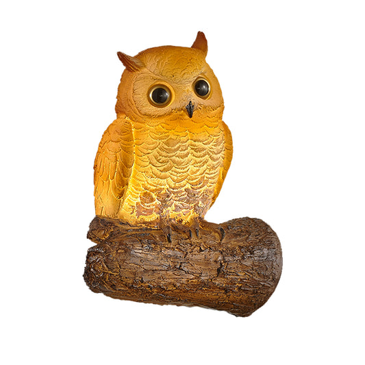 Aeyee Owl Wall Sconce, Fun Wall Light, Small Resin Wall Lamp, Decorative Wall Mount Lamp for Garden, Stairway, Corridor