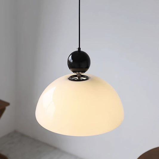 Aeyee Glass Pendant Light Fixture, Cute Dome Hanging Light, Modern Ceiling Pendant Light for Bedroom Kitchen