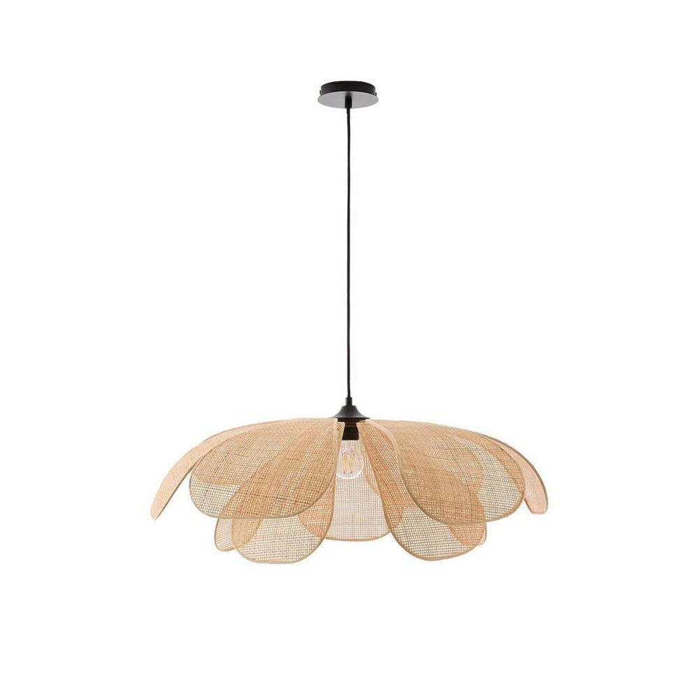 Rattan Pendant Light Fixture, Boho Style Woven Pendant Lamp, Vintage Hanging Light