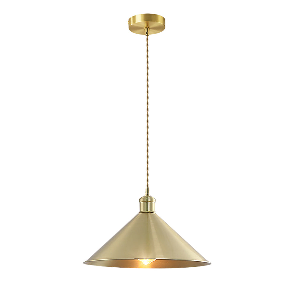 Aeyee Modern Pendant Light Fixture, Farmhouse Hanging Light, Brushed Brass Kitchen Island Pendant Lighting with Adjustable Cord