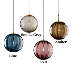 Aeyee Globe Pendant Light Fixture 1 Light Glass Industrial Hanging Lighting, Kitchen Island Colorful Ceiling Pendant Light