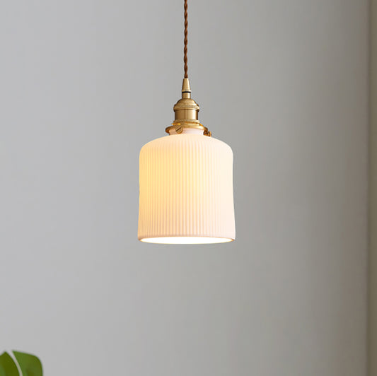 Aeyee Ceramic Pendant Light Fixture, Dome Hanging Light, Adjustable Pendant Lighting for Kitchen Island Bedroom