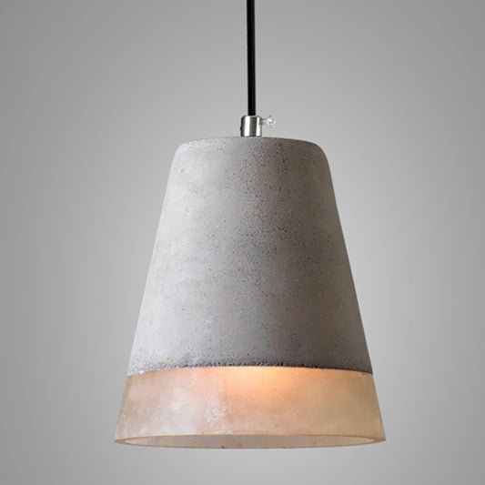 Aeyee Cement Pendant Light Fixture, Gray Kitchen Island Hanging Light, Industrial Cement Pendant Lamp for Farmhouse Dining Room
