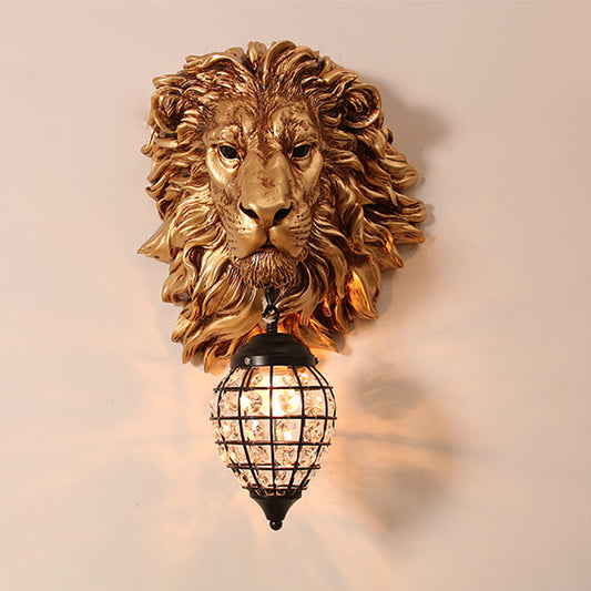 Aeyee Wall Sconce, Lion Wolf Shape Wall Sconce Lighting, Farmhouse Decorative Wall Light