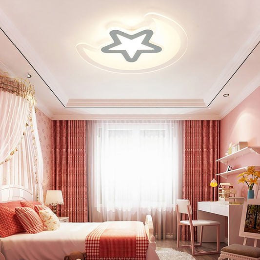 Aeyee Ultra-Thin LED Ceiling Lights Fixture, Modern and Star Shape Flush Mount Ceiling Light with Remote Control, Dimmable Bright Lighting