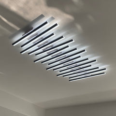 Aeyee Modern Ceiling Lighting Fixtures Simple Dimmable Flush Mount Ceiling Light, 43" Rectangular Bright Ceiling Lamps with Remote
