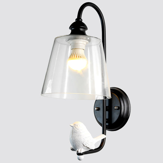 Aeyee Bird Wall Sconce, Classy Wall Mount Light with Glass Shade, Cute Wall Lamp for Living Room, Bedroom