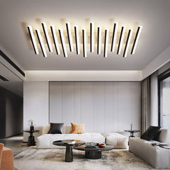 Aeyee Modern Ceiling Lighting Fixtures Simple Dimmable Flush Mount Ceiling Light, 43" Rectangular Bright Ceiling Lamps with Remote