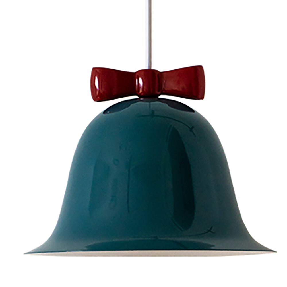 Aeyee Cute Bell Pendant Lighting, 1 Light Metal Hanging Light Fixture, Small Ceiling Pendant Light for Girl's Room Kitchen Island