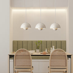 Aeyee Modern Dome Shape Pendant Light 1 Light Simple Metal Hanging Lamp, Adjustable Kitchen Island Pendant Light Fixtures
