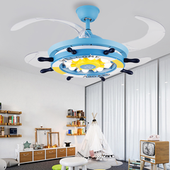 Aeyee Nautical Ceiling Fan with Lights and Remote Control, LED Ceiling Fan Rudder Decoration, Reversible Fan Chandeliers