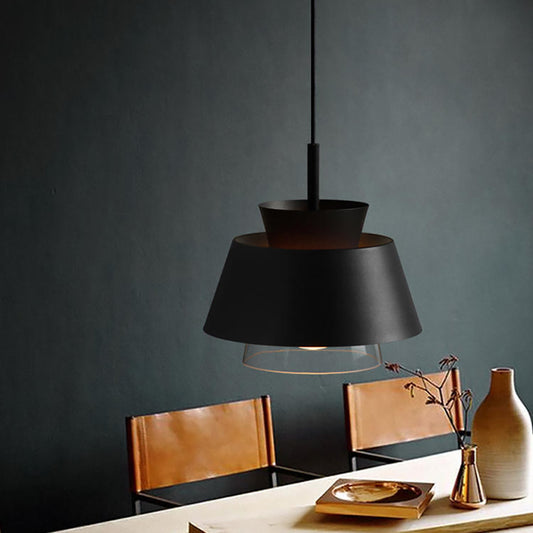 Aeyee Modern Pendant Light Fixture, Glass Hanging Light, Clean Ceiling Pendant Light for Dining Room Kitchen Island
