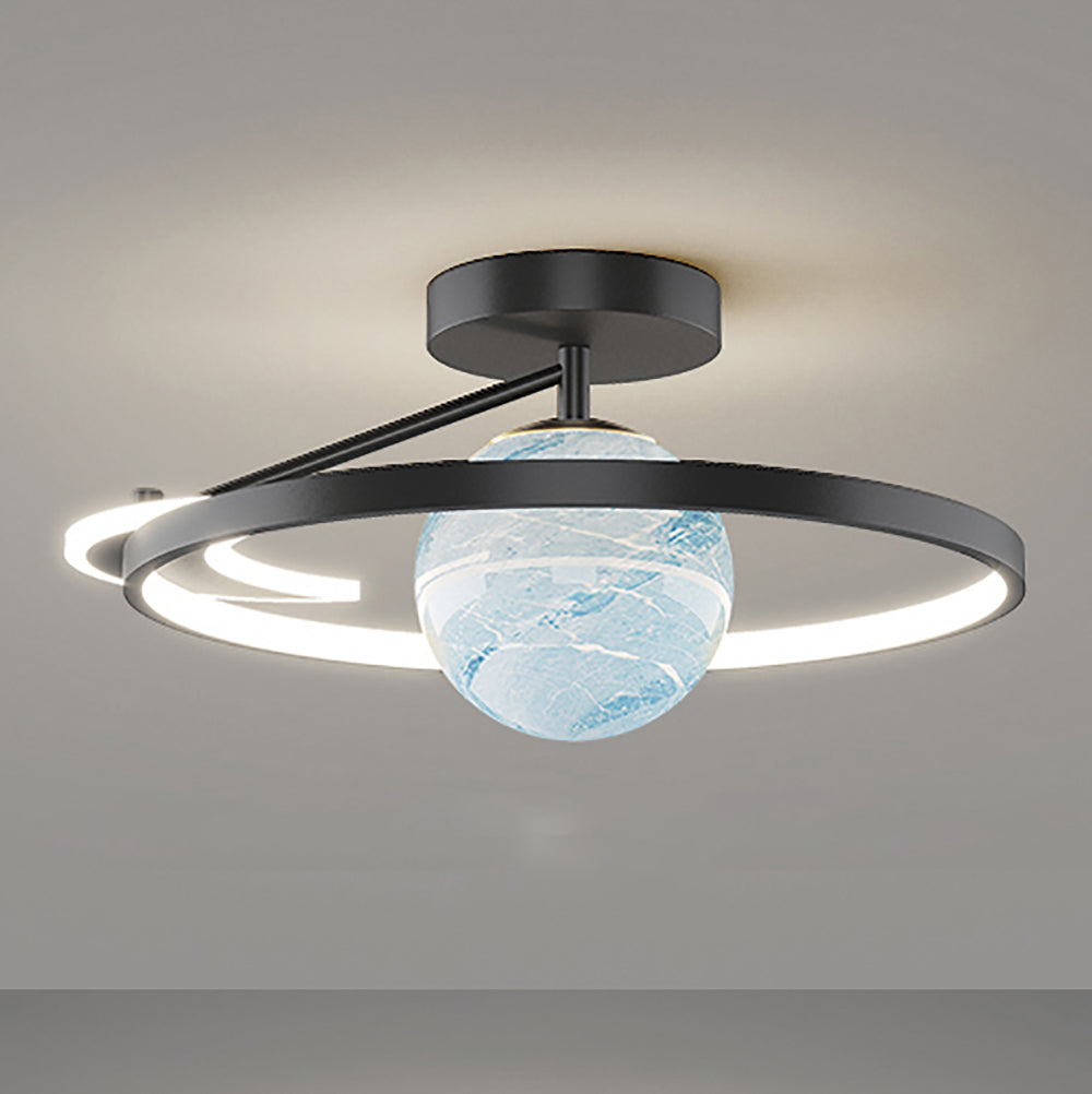 Planet Flush Mount Ceiling Light Aeyee Kid's Bedroom Dimmable