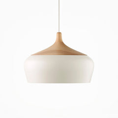 Modern Little Pendant Light - Aeyee Wood Hanging Light,Cord Adjustable,1 Light Clean Ceiling Pendant Lamp for Dining Room Kitchen