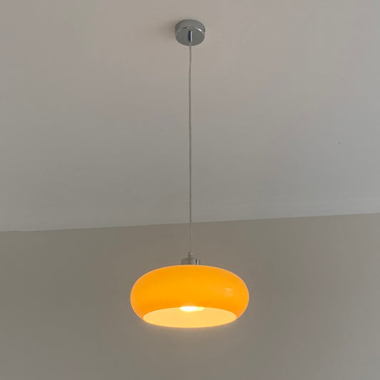 Aeyee Glass Pendant Light Fixture, Cute Hanging Light, Round Pendant Lighting for Kitchen Bedroom Hallway