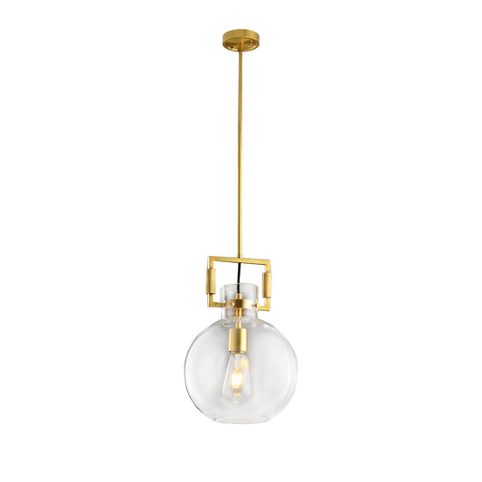 Aeyee Modern Glass Pendant Light Fixture 1 Light Vintage Pendant Lighting for Kitchen Island, Adjustable Cord Farmhouse Ceiling Pendant Light