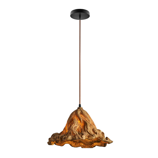 Aeyee Rustic Lotus Leaves Pendant Lighting 1 Light Classic Hanging Light Fixture, Art Deco Ceiling Pendant Light for Kitchen Island Bedroom