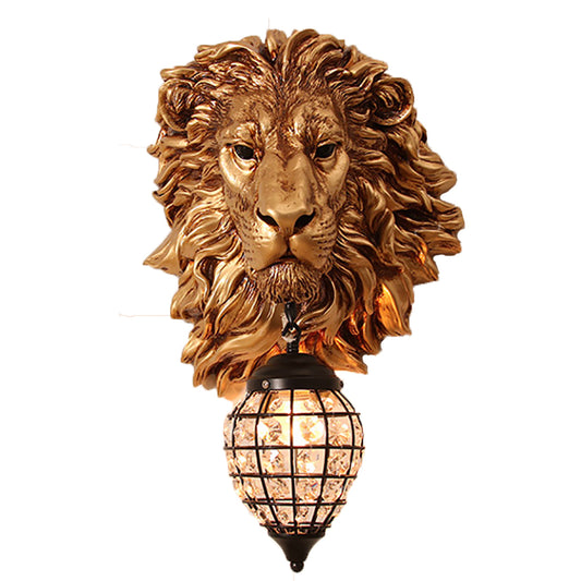Aeyee Wall Sconce, Lion Wolf Shape Wall Sconce Lighting, Farmhouse Decorative Wall Light