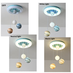 Creative Starry Sky Lamp - Aeyee Dimmable LED Hanging Light with Remote Control Globe Ceiling Pendant Light Fixture for Dining Room Kids Bedroom
