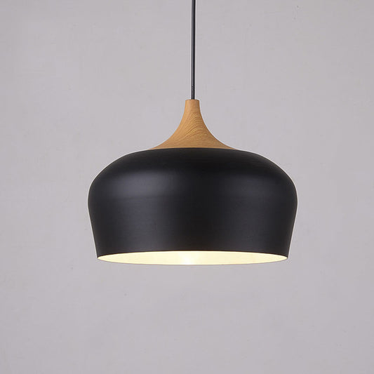 Modern Little Pendant Light - Aeyee Wood Hanging Light,Cord Adjustable,1 Light Clean Ceiling Pendant Lamp for Dining Room Kitchen