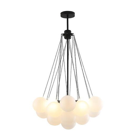 Modern Glass Chandelier - Aeyee Bubbles Ball Shape Pendant Light, 3 Lights DIY Hanging Light Fixture