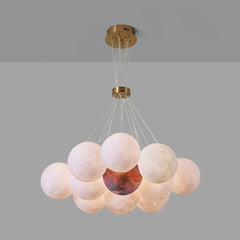Aeyee Globe Pendant Light Bubbles Ball Shape Chandelier, Planet Glass Hanging Light Fixture for Children's Room Dining Room