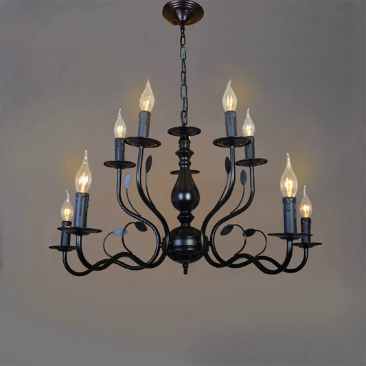 Classic Chandelier - Aeyee Candle Pendant Light Fixture, Industrial Hanging Lighting for Dining Room Foyer