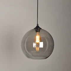 Globe Pendant Light Fixture - Aeyee 1 Light Glass Industrial Lighting, Bubble Globes Hanging Light