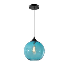 Globe Pendant Light Fixture - Aeyee 1 Light Glass Industrial Lighting, Bubble Globes Hanging Light