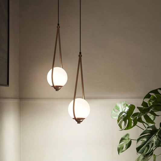 Modern Glass Hanging Lamp - Aeyee 1 Light Modern Pendant Light Fixtures Bedside Lighting Kitchen Island Mid Century Chandelier
