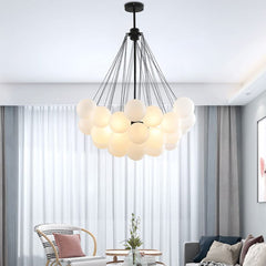 Modern Glass Chandelier - Aeyee Bubbles Ball Shape Pendant Light, 3 Lights DIY Hanging Light Fixture