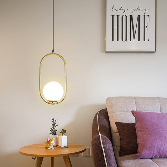 Modern Glass Hanging Lamp - Aeyee 1 Light Modern Gold Pendant Light Fixtures Bedside Lighting Kitchen Island Mid Century Chandelier