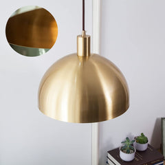 Aeyee Industrial Pendant Light Fixture, Brass Hanging Light, Adjustable Length Hanging Pendant Lamp