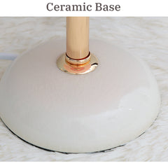 Aeyee Feather Bedside Lamp, Modern LED Night Light with Ceramic Base, Elegant Table Lamp for Bedroom