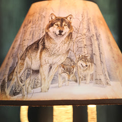 Aeyee Wolf Table Lamp, Rustic Bedside Lamp with Resin Base, Retro Night Light, Accent Lamp for Bedroom Reading Nightstand