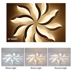 Aeyee Petal Flush Mount Ceiling Light, LED Dimmable Ceiling Light, Modern Flower Ceiling Lamp Fixture for Living Rooms, Dining Room