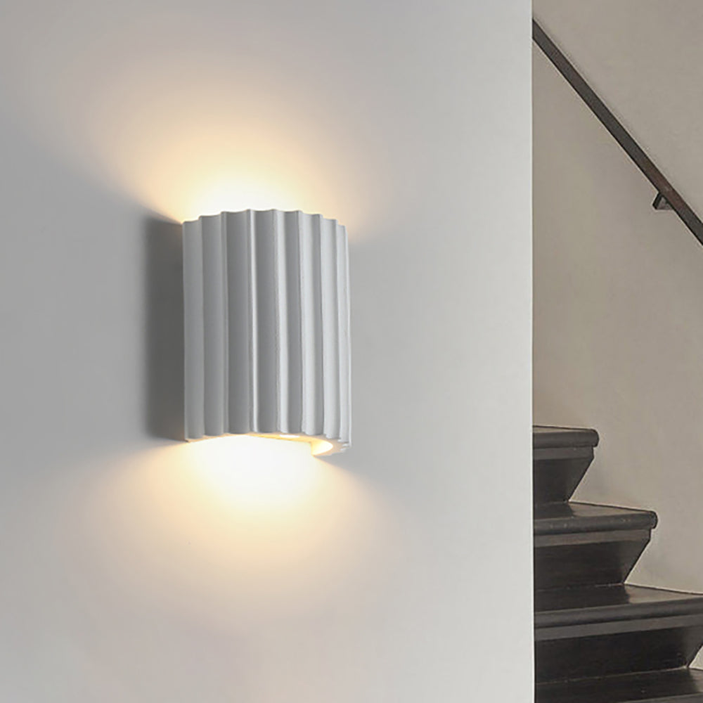 Aeyee Modern Wall Sconce, Up and Down Wall Mount Light, Cylinder Wall Light, Resin Hallway Corridor Entrance Wall Sconce Lamp