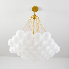 Modern Glass Chandelier - Aeyee Bubbles Ball Shape Pendant Light, 3 Lights DIY Hanging Light Fixture