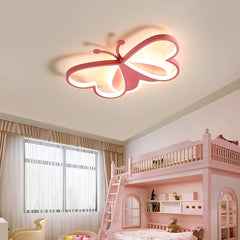 Aeyee Butterfly Flush Mount Ceiling Light, Dimmable Children's Bedroom Ceiling Light Fixture, 19.6'' Cartoon LED Ceiling Lamp