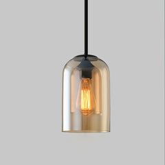 Aeyee Modern Glass Pendant Light Fixture, Double Glass Hanging Light, Adjustable Ceiling Pendant Light for Bedroom Kitchen Island
