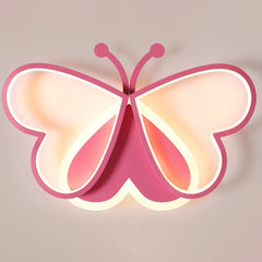 Aeyee Butterfly Flush Mount Ceiling Light, Dimmable Children's Bedroom Ceiling Light Fixture, 19.6'' Cartoon LED Ceiling Lamp