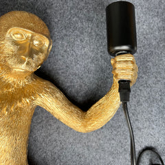3D Printed Monkey Wall Lamp, Jungle Nursery Decor, Industrial Sconce 3D Printed Monkey Wall Lamp, Jungle Nursery Decor, Industrial Sconce