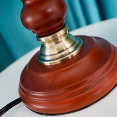 Aeyee Classic Table Lamp, Mid Century Bedside Lamp with Wood Base, Victorian Decor, Elegant Desk Lamp for Bedroom Nightstand