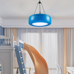 Aeyee Tire Shape Pendant Light Fixture, Vintage Hanging Light, Unique Round Ceiling Pendant Light